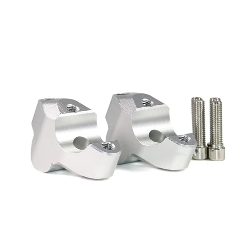 Adaptateur d'extension guidon moto argent haut de gamme