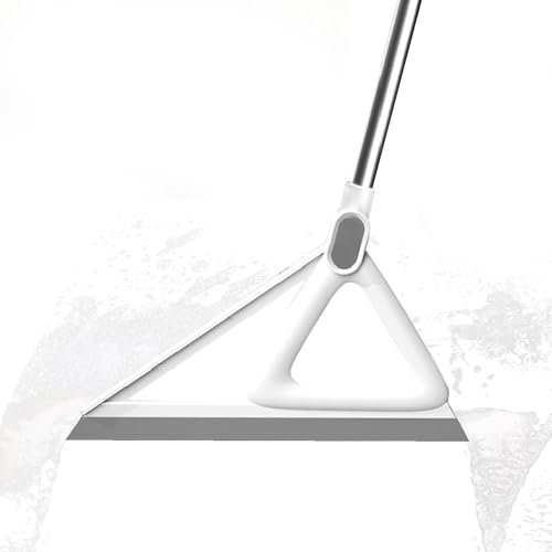 Magic Broom - Squeegee Broom for Floor | 2 in 1 Water Triangular Scraping | Portable Household Sweeperr Triangle Dust Hair Bathroom Wiper with Long Handle for Floor Bathroom Kitchen Shower