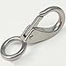 Fixed Spring Snap Hook, Stainless Steel 316 Quick Release Shackles Fixed Eye Clip, Carabiner Marine Clip with Fixed Round Ring Marine Boat Rigging Hardware Accessories (4, 83mm (2#))
