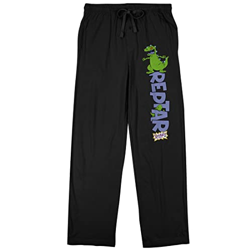 Bioworld Rugrats Reptar Logo Men's Black Sleep Pajama Pants