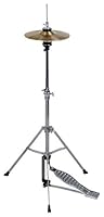 XDrum Junior HiHat inkl. Ständer und Becken (8 Cymbal Becken aus Messing, HiHat Maschine für Kinder, zusammenklappbar)