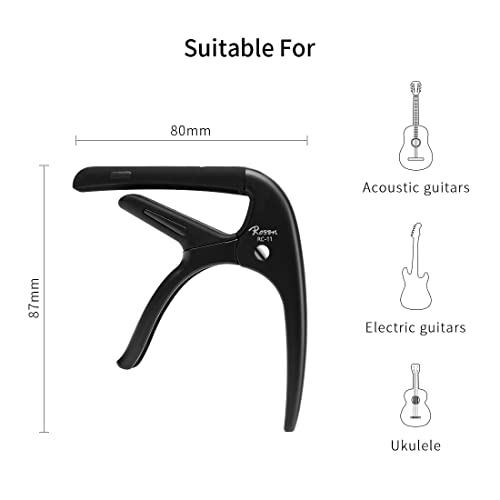 Rosen Capodastre de guitare à changement rapide pour guitares acoustiques et électriques à 6 cordes, basse, ukulélé… - Les Beatles, Paul McCartney, John Lennon, RIngo Starr, George Harrison Rosen Capodastre de guitare à changement rapide pour guitares acoustiques et électriques à 6 cordes, basse, ukulélé… – Image 6
