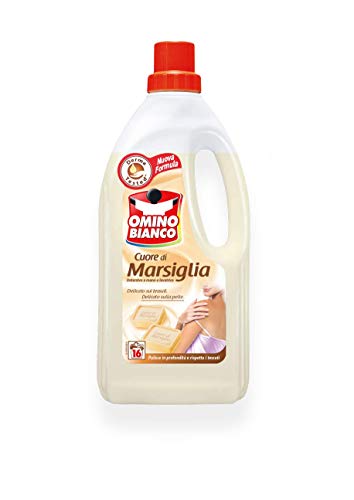 - Muñeco blanco corazón de Marsella, detergente suave para tender-1000 ml