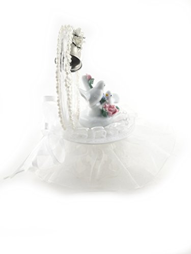 Party Favors Plus Love Doves And Roses Ceramic Cake Topper thumb #2