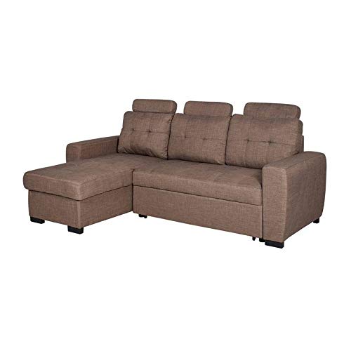 FURNITUREWALLA Bricia Fabric Sectional Sofa Cum Bed Amazon.in Home & Kitchen