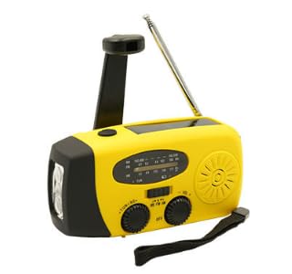 手回し充電ラジオ 気象ラジオ 防災ラジオ ソーラーラジオ 手動揺れ発電ラジオ 携帯ラジオ 移動電源充電器 LED懐中電灯の自己給電 AM/FM気象ラジオ 携帯便利 非常用商品 防災対策 照明停電対策 地震 旅行 アウトドア (イエロー)