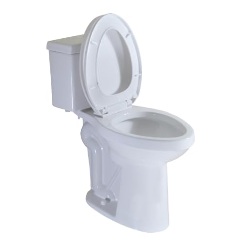 Image of 21-Inch Tall Two Piece Toilet, Soft Close Seat, Dual Flush