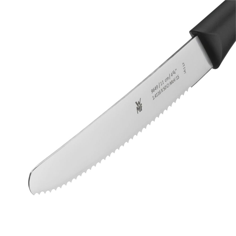 WMF Coltelli da Colazione, set da 6 pezzi, Lama in Acciaio Inox, 23 cm, Nero,1896499990