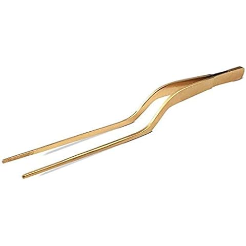 JB Prince Gold Offset Fine Tip Tweezer - 7.8-in Cover