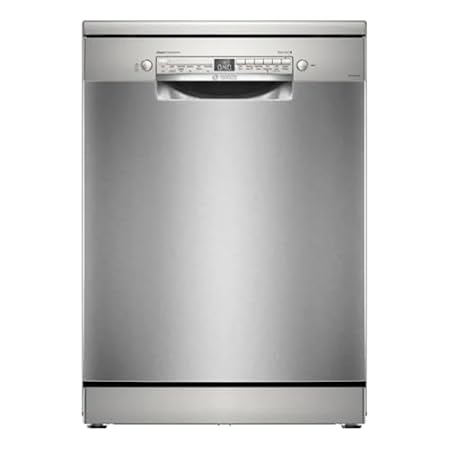 Bosch Series 6 14 Place Settings Free-standing Dishwasher for Indian Utensils (SMS6IKI01I, Brushed Steel)
