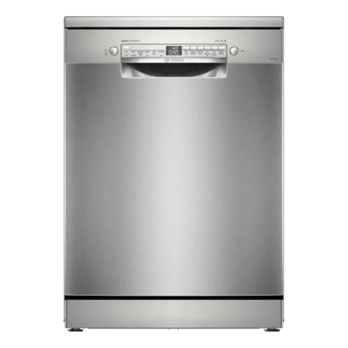 Bosch Series 6 14 Place Settings Free-standing Dishwasher (SMS6IKI01I, 60 cm, Brushed Steel, Anti-Fingerprint, Wi-Fi Enabled, EcoSilence Drive)