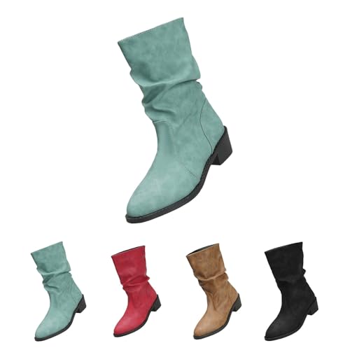 Bottes courtes bleues avec fermeture éclair latérale style décontracté - 2