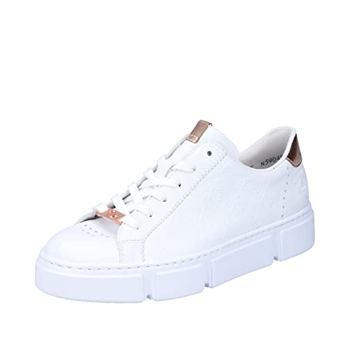 Rieker Damen Sneaker N5904-80 weiß Gr. 39