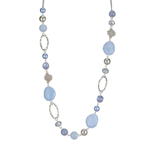 Stile alla moda e di tendenza: La collana pietre naturali adotta lo stile classico e versatile della collana lunga, che è elegante e semplice, bella e alla moda. La collana d'argento è adatta a donne di qualsiasi età e può essere abbinata a qualsiasi stile dei tuoi vestiti, come maglioni, t-shirt, gonne lunghe, vestiti e camicie