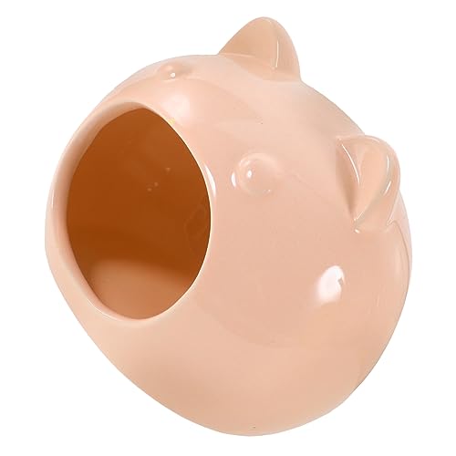Parliky Ceramic Hamster Hideout House Cozy Cartoon Design for Hamsters and Pets Durable and Comfortable Pet Habitat Decoration
