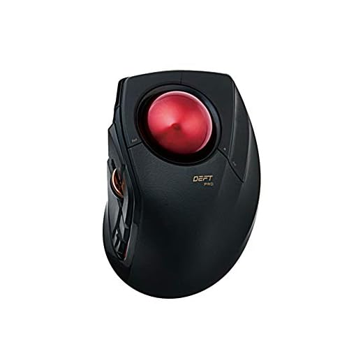 ELECOM DEFT PRO Trackball Mouse, Wired, Wireless, Bluetooth, Finger Control, Ergonomic Design, 8-Button Function, Optical Gaming Sensor, Smooth Red Ball, Windows11, MacOS(M-DPT1MRBK)