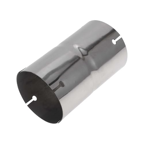 Motoforti Tubo Recto T304 Silenciador De Coche Tubo Recto Tubería 6 Pulgadas Doble Cabeza Plana Y Superficie Con Ranura Central Pulido Ton Plata