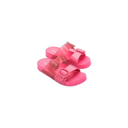 Image of mini melissa Cozy Jelly Slides for Kids - Slip-on Jelly Shoes, Slip On Sandals for Girls, Open Toe Summer Shoes, Adjustable