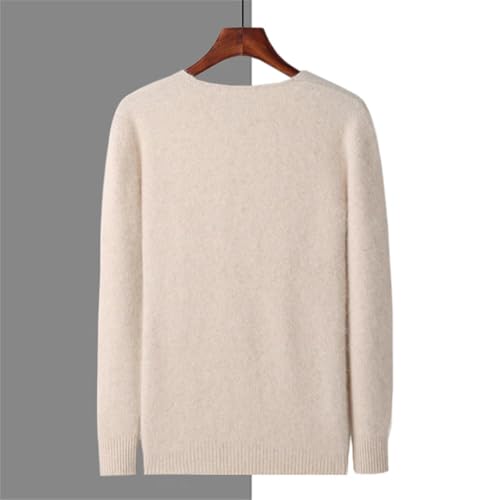 Dcvmvmn Men's Autumn/Winter Cashmere Sweater V-Neck Pullover Knitted Plus Size Sweater Long Sleeve Pullover Sky Blue2