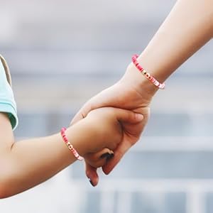 Back to school mother daughter bracelets kindergarten daycare 1st grade 2nd grade school gifts first day of preschool  urban country home decor