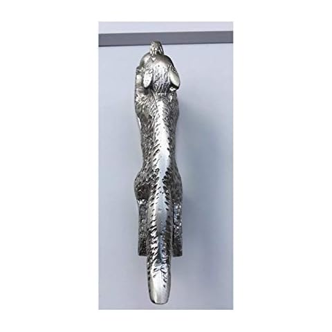 Running Fox Door Knocker Satin Silver Cover
