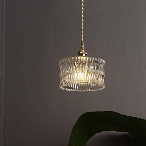 Lámpara colgante de cristal E14 con rayas americanas para decoración de cocina 4