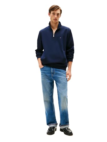 Tommy Hilfiger Herren-Sweatshirt, mittelschwer, 1/4-Reißverschluss, Wüstenhimmel, XX-Large – Ansicht 3