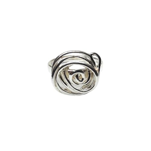 Bague en argent sterling 925 spirale anti-allergie pour peaux sensibles