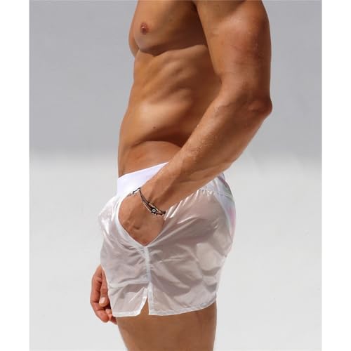 PetPhindU Men's Swim Trunks Board Shorts Summer Quick Dry Swimsuits Unlined Transparent Bathing Suit3