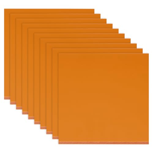 Image of PATIKIL Orange Phenolic Sheet, 10pcs 100x100x6mm Laminated Resin Plate Board PCB Sheet for Electrical Electronic Fixtures DIY and Crafts
