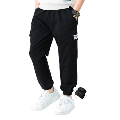 Gemzon Gefüttert Jungen Cargo Hose Fleece Baumwollhose für...