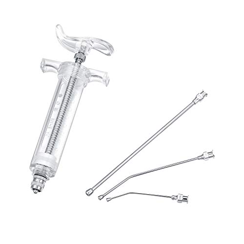 Avalizard Baby Bird Feeding Syringe, 20ml, Stainless Steel Needles, 3pcs, for Cage Puppy, Small Mammals, Hand Feeding, Modern Style