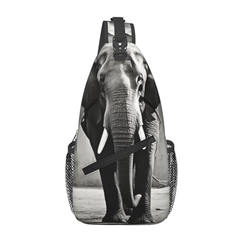 Bolso cruzado de pecho para hombre negro y blanco miniatura 1
