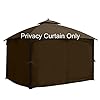   10-x-12-Gazebo-Privacy-Curtain-Set-for-GF-12S004B-1-by-ABCCANOPY-Brown