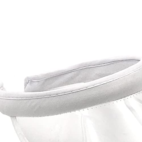 Junhcone Viseiras transparentes de plástico colorido com proteção UV para mulheres viseiras chapéu d