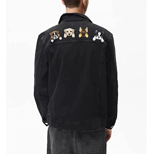 Sourcemall 4Pcs Dog Iron On/ Sew On Patches, Dog Embroidered Applique For Diy Clothing, Jackets, Jeans, Backpacks, Hats, Arts Craft Sew Making (Four Dogs) #TOP6