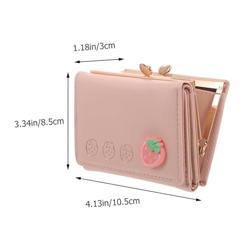 FRCOLOR Cute Mini Wallet for Women Portable PU Cartoon Coin Purse with Multiple Card Slots Compact Lightweight Design for Small Change Holder and Credit Card Organizer2