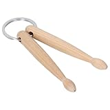 Enwye Mini-Trommelstock-Schlüsselanhänger, Zwei Stöcke an einem Ring, tragbar, kompakt, stilvoll, Musikzubehör für Schlüssel, Taschen, den täglichen Gebrauch