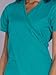 Cherokee Women's Workwear Core Stretch Mock Wrap Scrubs Shirt, Teal Blue, Large