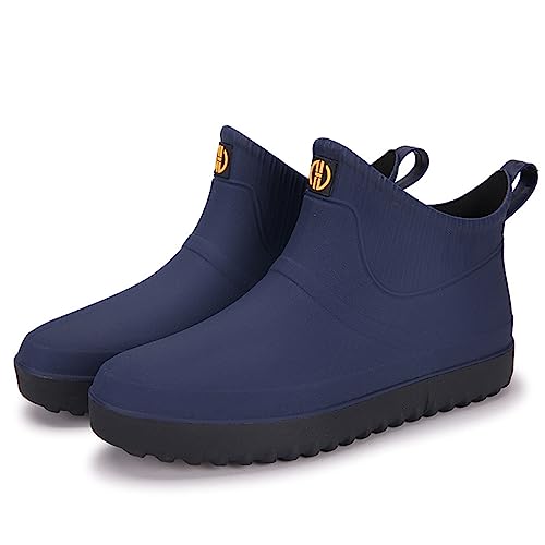 CHUUMEE Fashion Men's Rain Boots Men's Short Tube Non-slip Waterproof Shoes Low Top Overshoes Kitchen Fishing Rubber Shoes