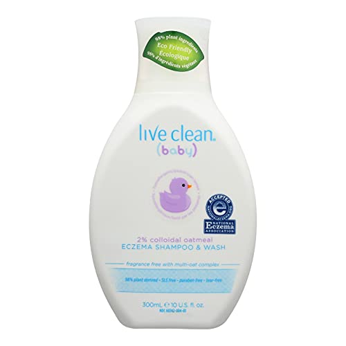 LIVE CLEAN Colloidal Oatmeal Eczema Shampoo & Wash, 10 Fluid Ounce