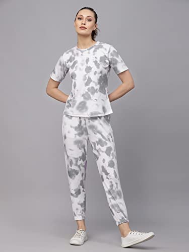 Image of Tarshika Women Women's Tie Dye Printed Short Sleeve Long Tracksuit Co-ord Set
