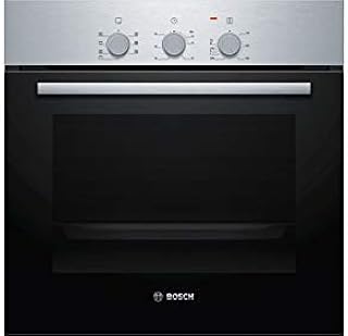 Bosch Serie | 2 60 Cm 66 Ltr Built-In Oven With 3D Hotair: Achieve Perfect Baking And Roasting Results On Up To Three Levels Simultaneously (HBF011BR0Z), Black