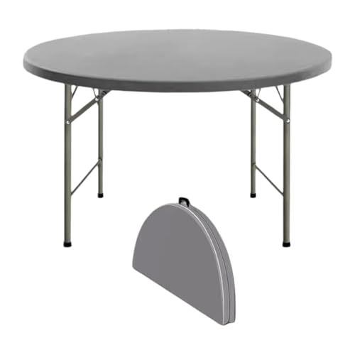 Table ronde pliante de 48 pouces plastique HDPE table pique-nique extérieure