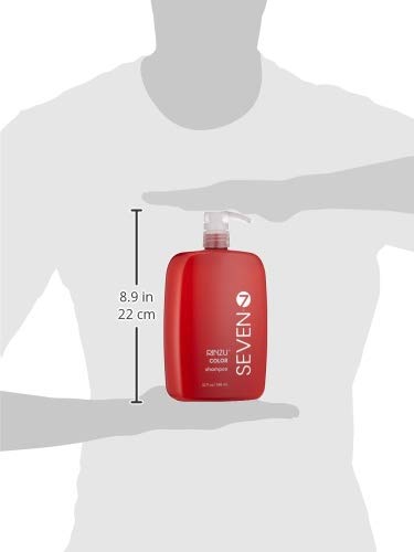SEVEN Rinzu COLOR Shampoo Hair Care for Color-Treated Hair, Sulfate Free, Moisturizes, Strengthens & Extends Color Retention with Aloe, Vitamin B5, Sunflower Seed for Men & Women, Made in USA