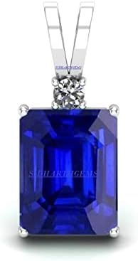 100% 認定 10.25 ラッティ 9.00 カラット ブルーサファイア ニラム/ニーラムストーン シルバーメッキ ペンダント ロ