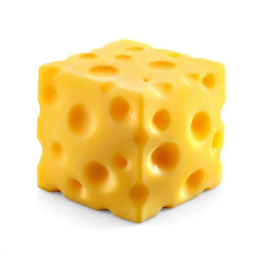 Image of P Seven Cheese Cube Squishy Toy Stress Relief Soft TPR Squeeze Toy