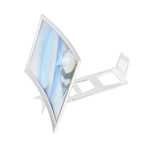 Lupa de teléfono de 12 pulgadas, proyector de pantalla curva plegable, pantalla ampliada con diseño antirreflejos, accesorio móvil, herramienta de visualización de video con estilo compacto, uso en