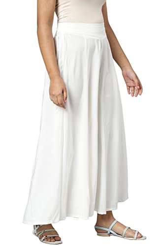 Image of Aurelia Women's Loose Mid Rise Strechable Palazzo Pants | Ankle Length Palazzo Pants