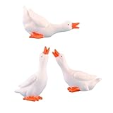 [Matériau] : Fabriquées en résine de qualité, ces figurines d'oie sont robustes et résistantes à l'usure, avec une finition soignée. Elles sont durables